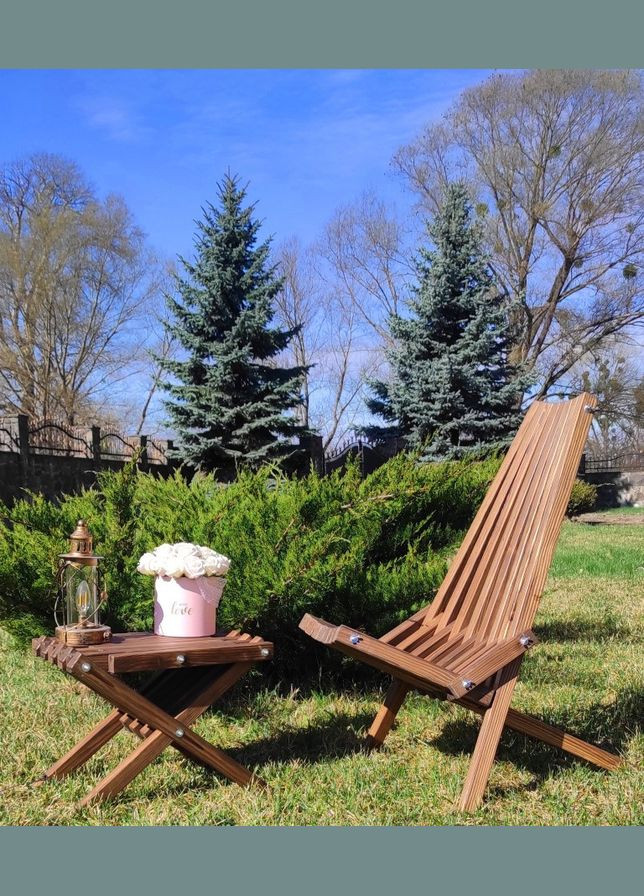 Стіл садовий терасний дерев'яний Кентуккі Колір: Палісандр No Brand (316257075)