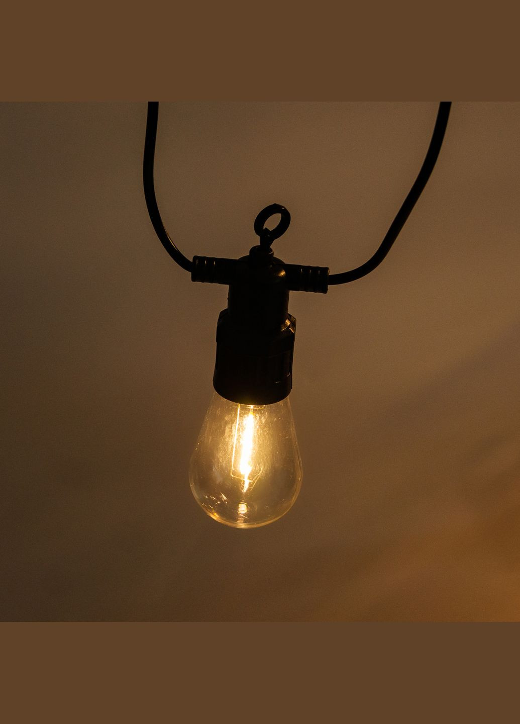 Ретро-гирлянда уличная 10 LED длина 5 метров, теплый белый No Brand S14Y (302240039)