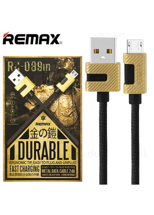 USB кабель RC-089m Metal micro USB черный Remax (354705201)