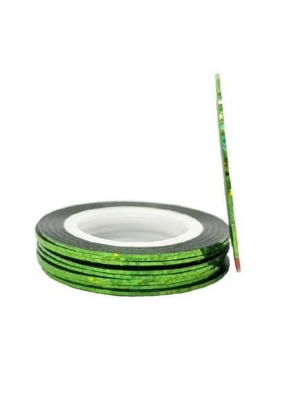 Стрічка для дизайну нігтів, зелена голографік 1 мм No Brand (296664602)