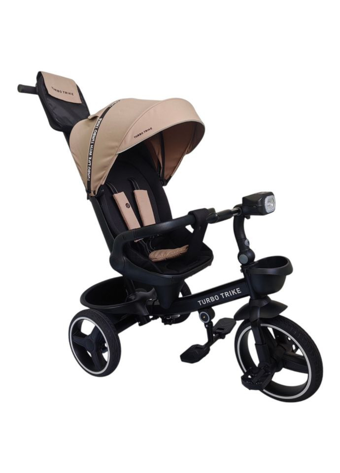 Велосипед дитячий триколісний MT 1002-1 Almond Beige з батьківською ручкою Turbo Trike (361971845)