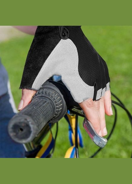 Перчатки велосипедные черно-серые, М No Brand (317570805)