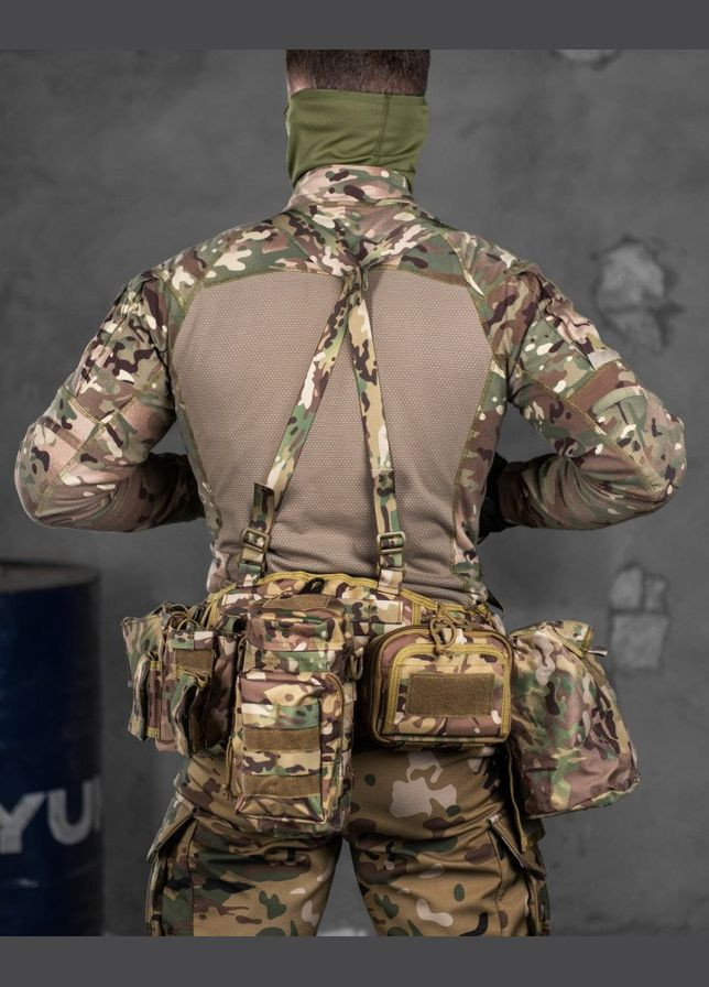 Тактична РПС система розвантажувальний пояс із 10 підсумками мультикам No Brand (315441453)