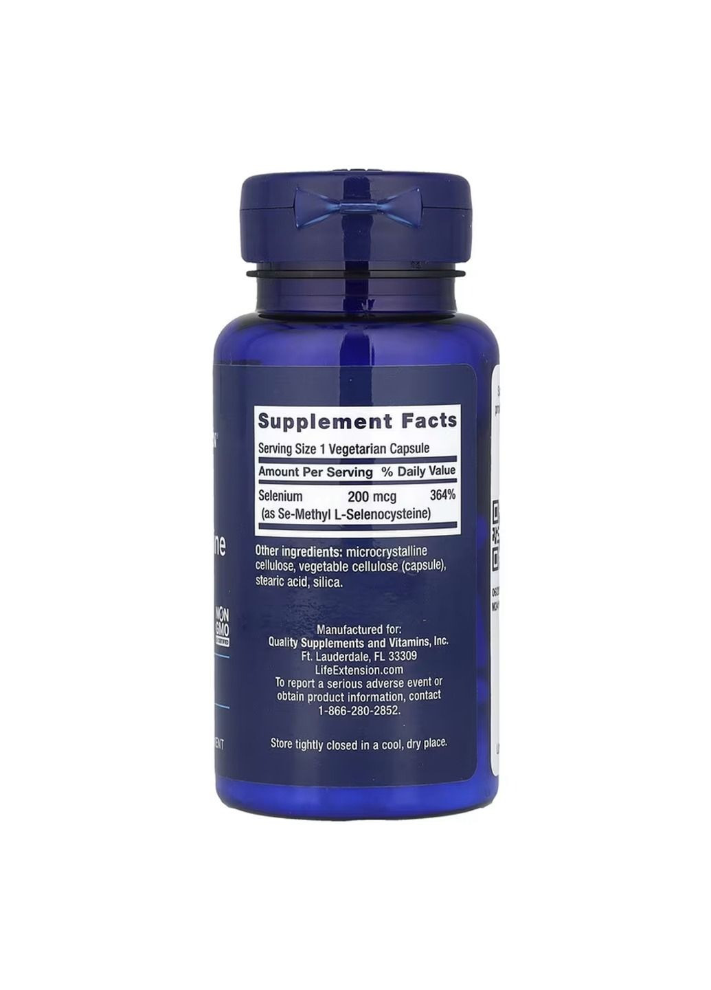 Комплекс амінокислот Se-Methyl L-Selenocysteine 200 mcg - 90 vcaps Life Extension (364201601)