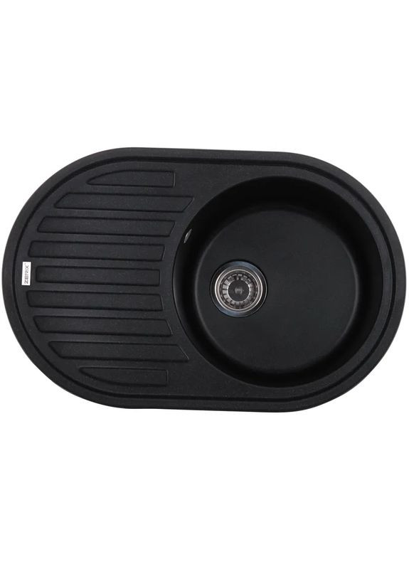 Кухонна мийка ZS-7750R-03 чорного кольору (ZX4556) Zerix (370285911)