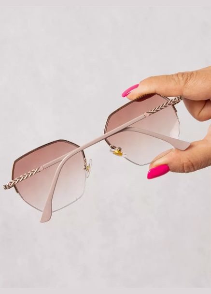 Тоновані окуляри для зору напівоправа для далі +1.75 пудра Seventy (334299993)