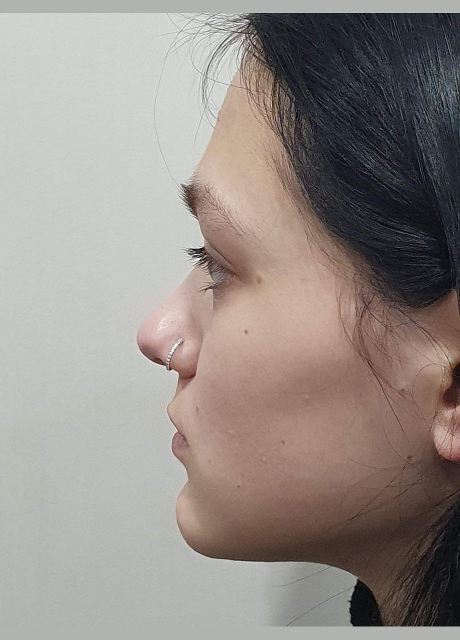 Серебряная серьга пирсинг в нос (без прокола). 7010U UMAX (290186176)