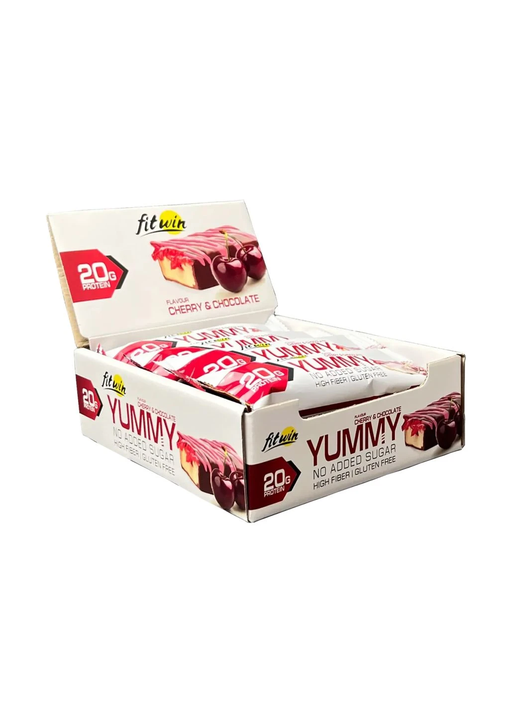 Оригинал! Yummy - 12x55г Вишня и Шоколад FitWin (398848705)