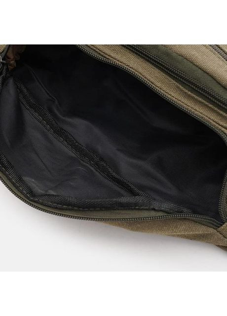 Спортивна сумка на пояс через плече чоловіча текстильна середня Хакі 35158 Monsen (361432906)