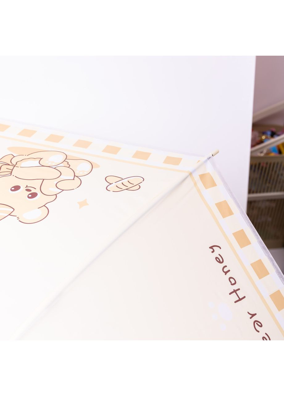 Жёлтый классический детский зонт-трость полуавтомат из полиэстера прочный надежный 8 спиц диаметр 94 см hp-23-11y Yiwu (365728873)