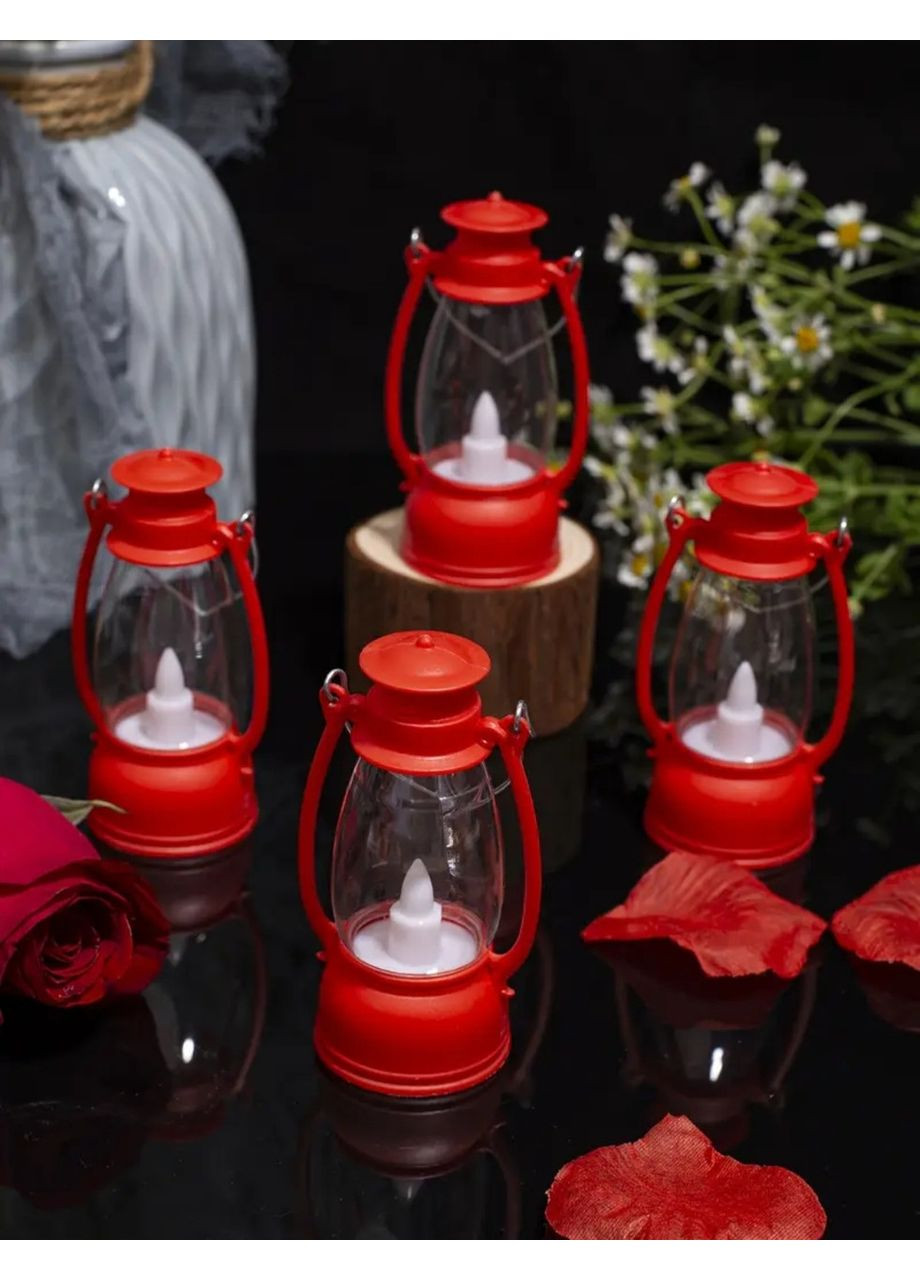 Светодиодный маленький фонарь-ночник в форме лампы, красный. No Brand (357205474)