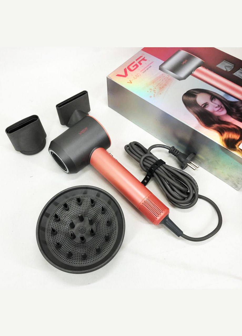 Дорожный мощный фен для волос V-440, Мощный ионный фен, Фен мощный, Классический фен FJ-962 для волос VGR (349512146)