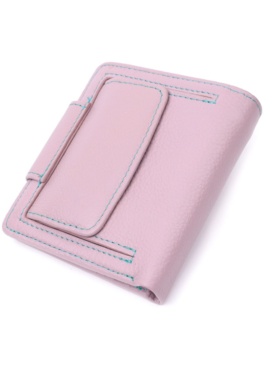 Женский кошелек из натуральной кожи с монетницей снаружи 19456 Бежевый st leather (306881740)