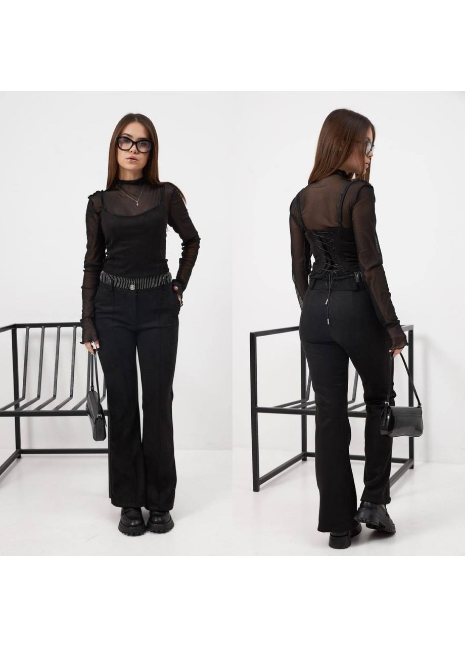 Черный демисезонный костюм двойка Україна