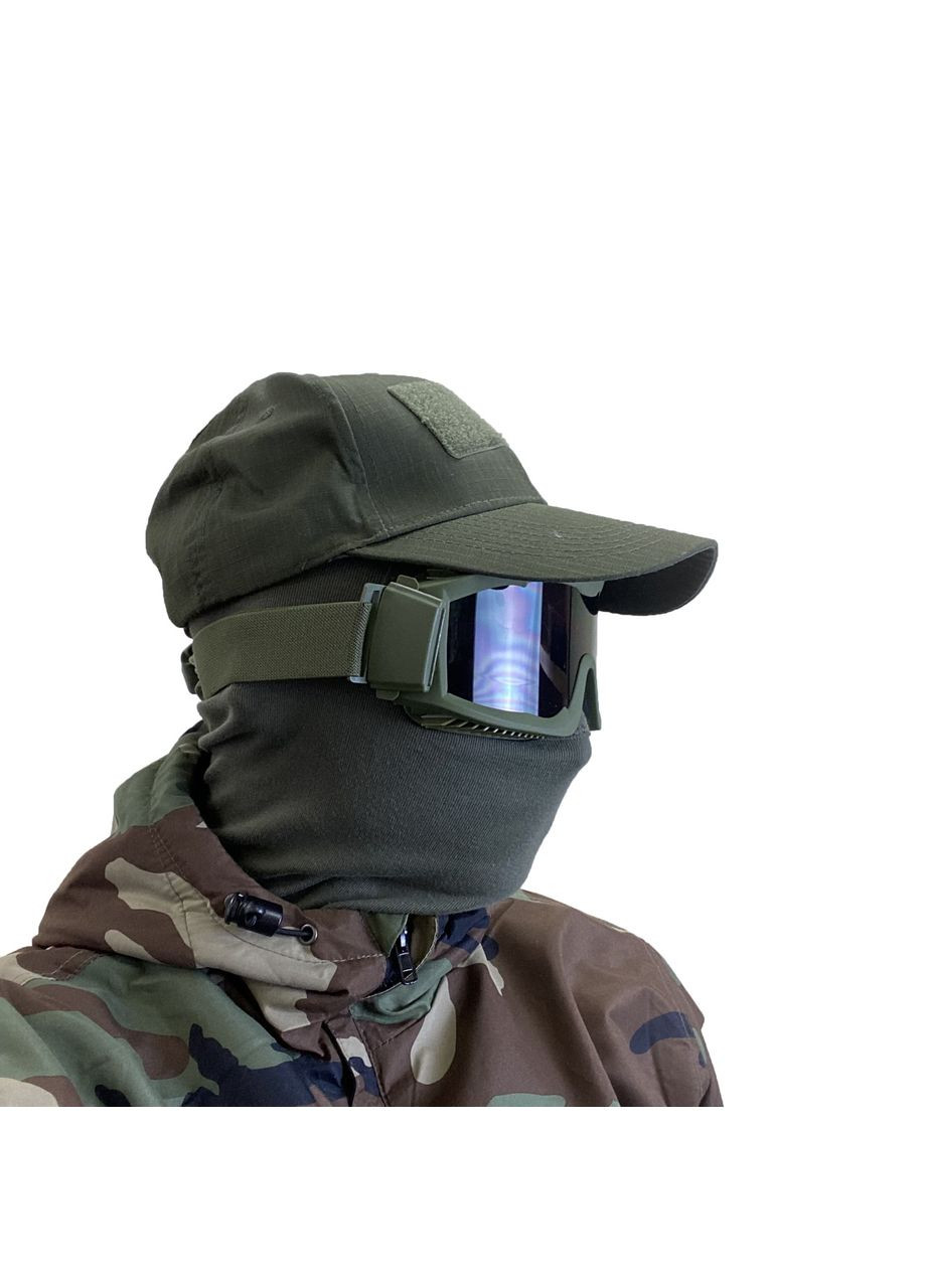 Тактична захисна маска з лінзами товщиною 3 мм Олива (сертифікація ANSI Z87.1) Daisy (329741370)