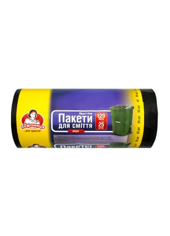 Пакеты для мусора 120 л 25 шт. (4820012340200) Помічниця (396952281)
