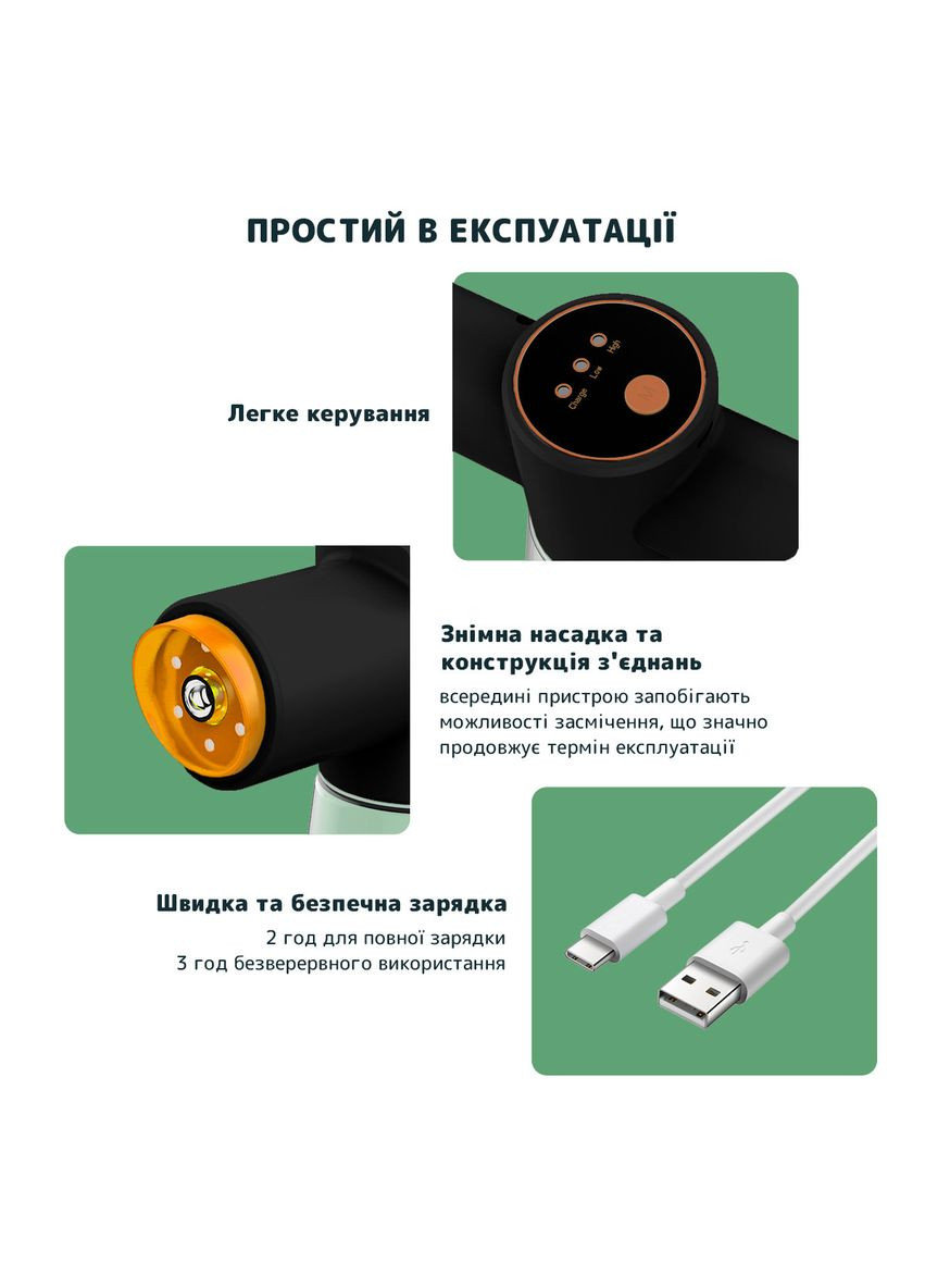 Ручной портативный распылитель для дезинфектора Nano Spray Machine F9 черный. Для быстрой дезинфекции помещений No Brand (347590534)