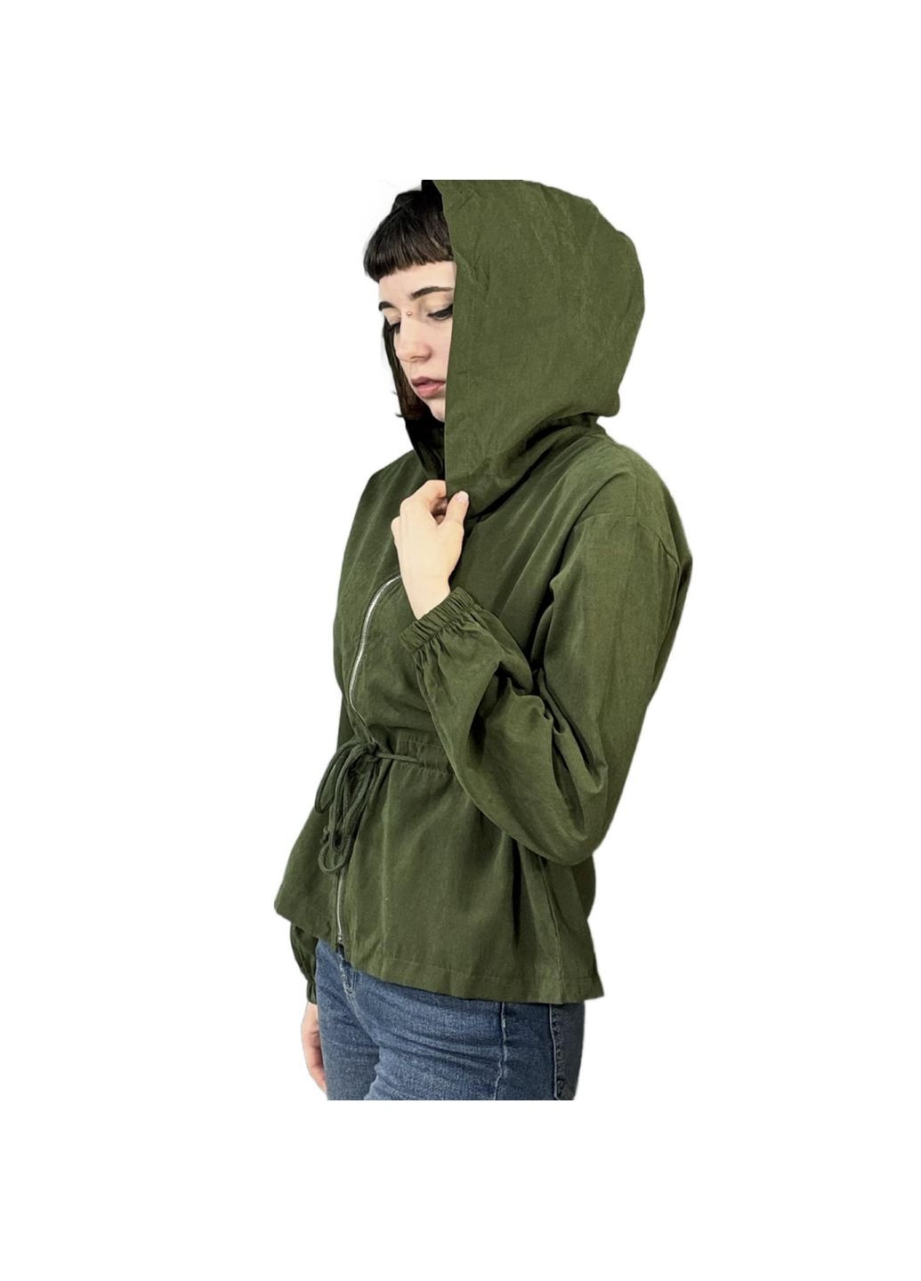 Зелена демісезонна вітрівка SHEIN