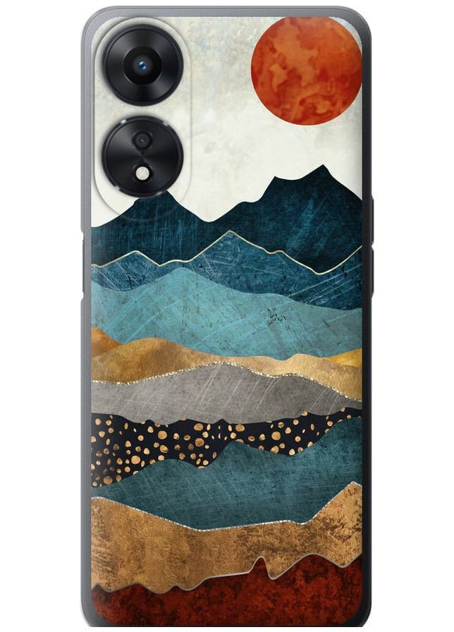 Силиконовый чехол 'Закат горы' для Endorphone Oppo A58 5G (278078937)