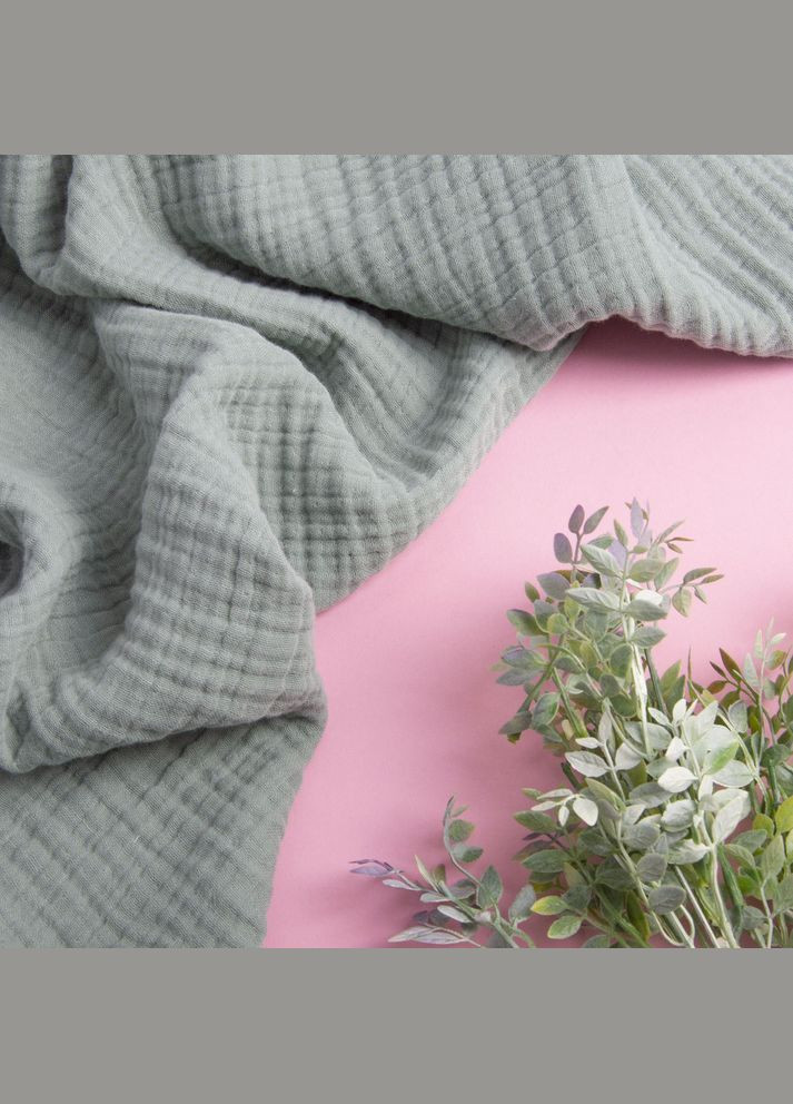 Тканина бавовняна платтяна Муслін 250 см, 210 г/м2 4 шарова для суконь, блузок, спідниць, халатів і костюмів полин IDEIA (306459524)