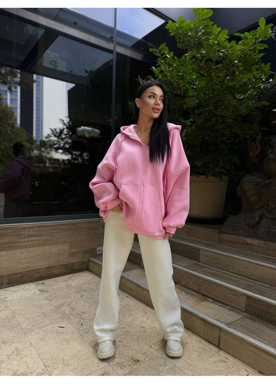 Стильная розовая тощая oversize с молнией No Brand (365751523)