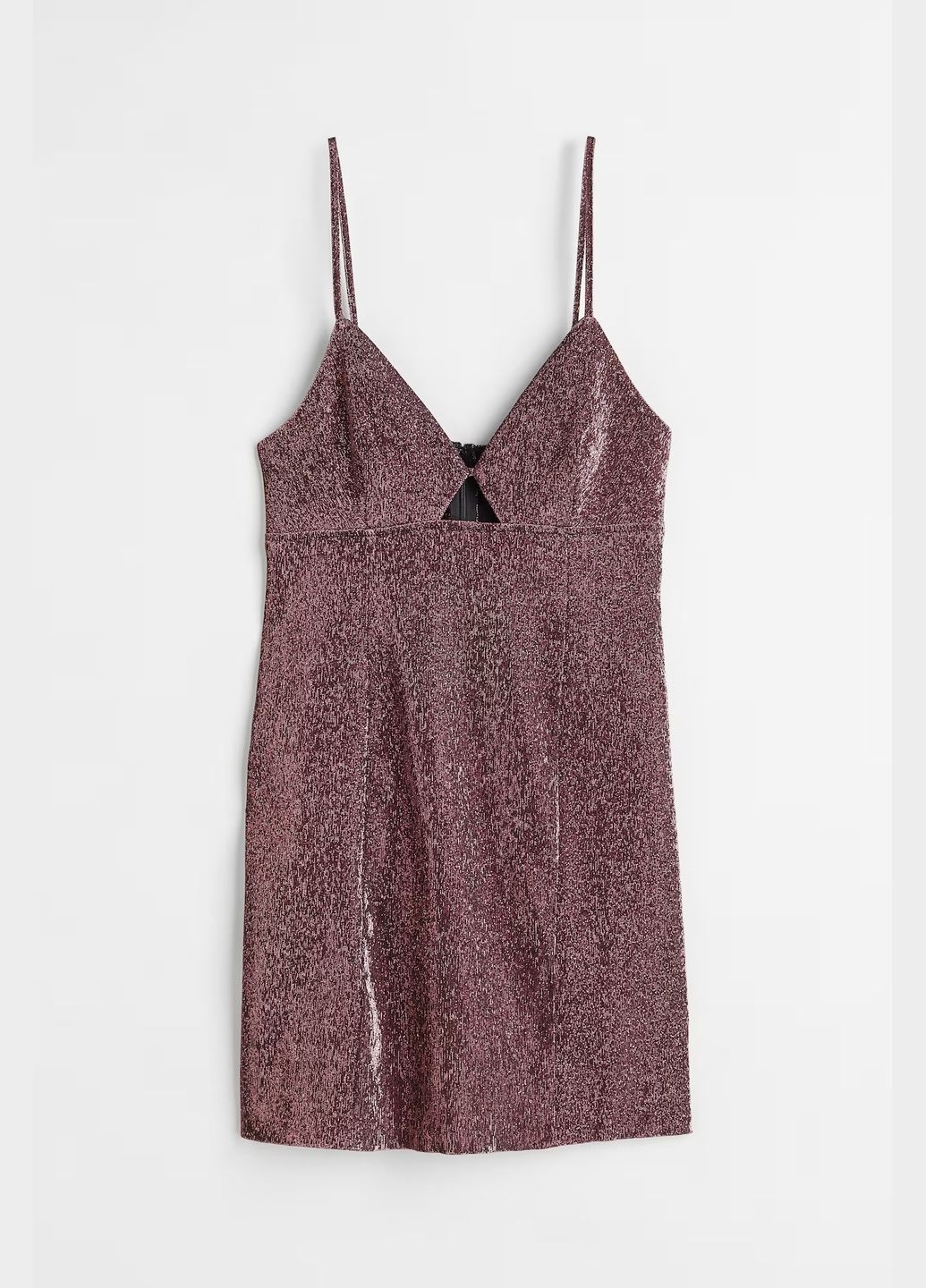 Сиреневое кэжуал платье H&M меланжевое