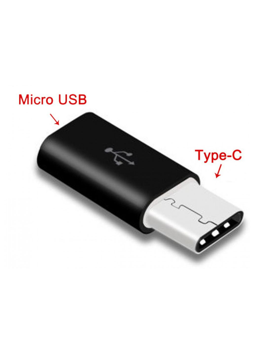 Перехідник - Black Adronix MicroUSB на Type-C (328446299)