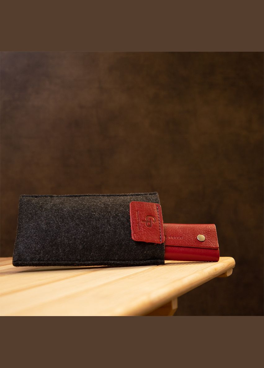 Яркая кожаная ключница 11353 Grande Pelle (329150629)