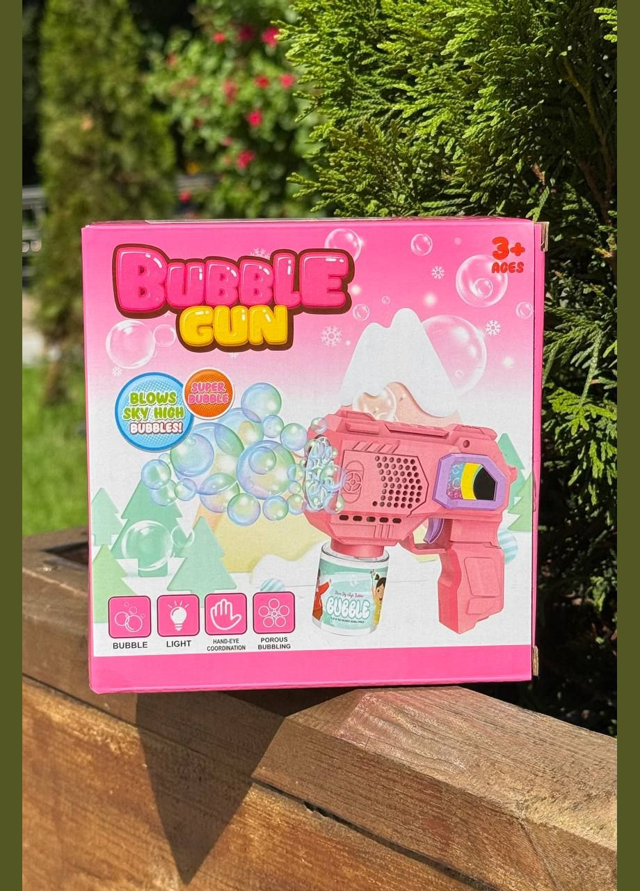 Пистолет с мыльными пузырями LY029 с подсвидетелем Розовый Fun Game (335019847)