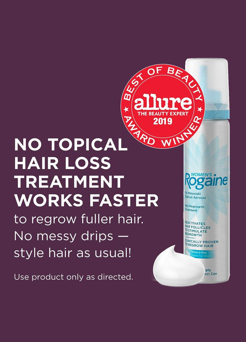 Пена для волос Women's 5% Minoxidil Unscented Foam 2 флакона Rogaine (292734817)