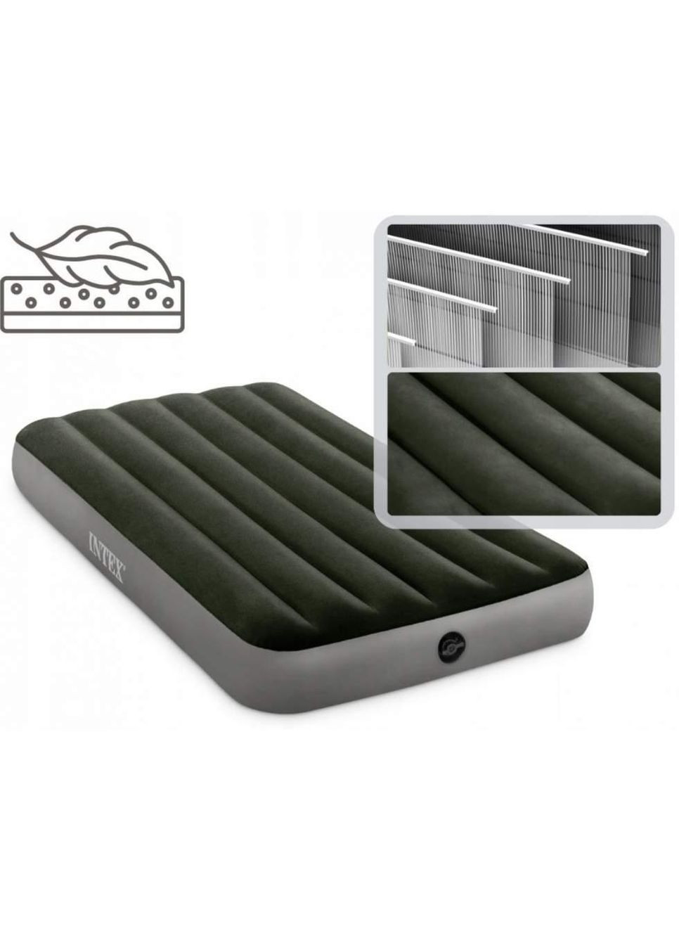 Надувной матрас 191 x 99 x 25 см. 64107 PRESTIGE DOWNY Intex (346490524)