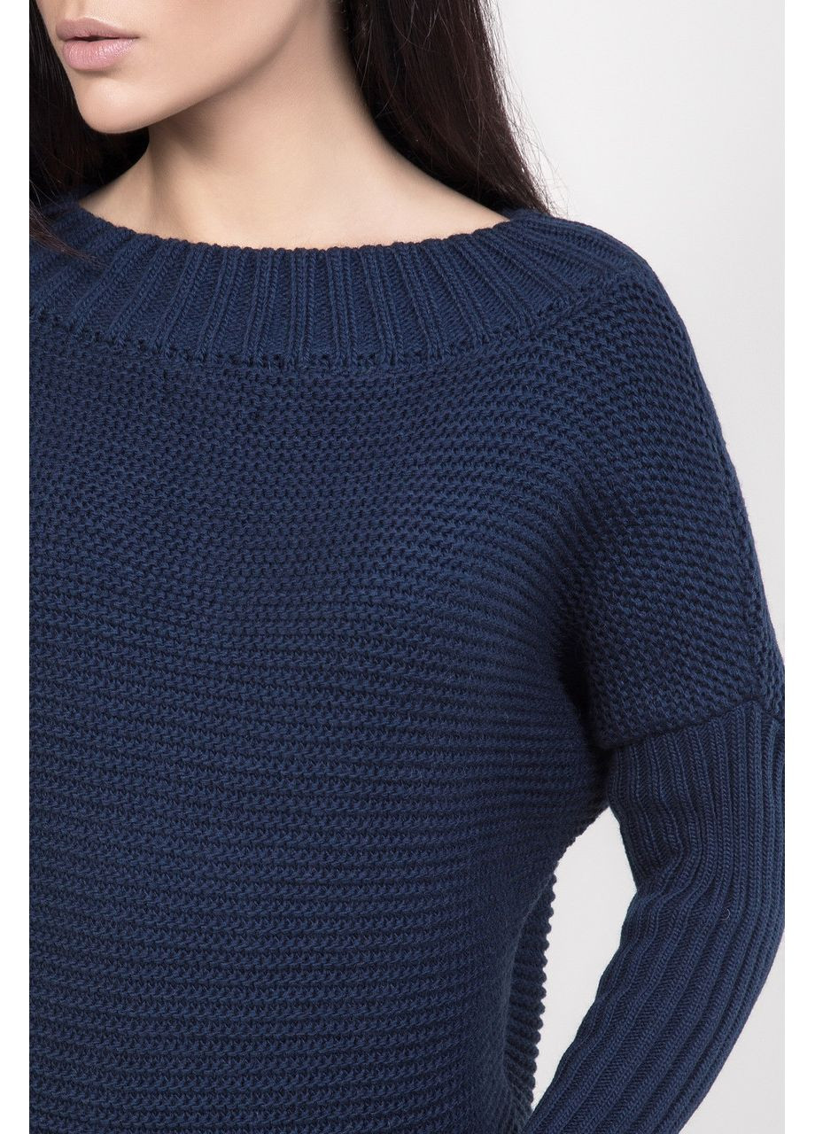 Темно-синее вязаная синяя туника. No Brand