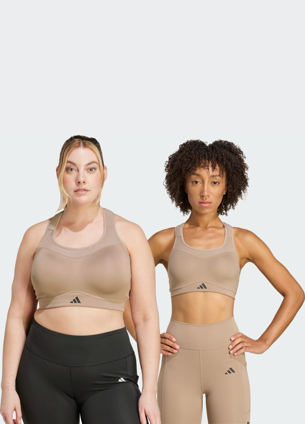 Коричневый бра tlrd impact training high support adidas полиэстер