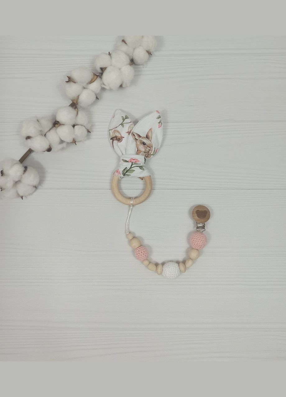 Набір для новонародженого: пелюшка, подушка і іграшки a.l.babybox Зайчики в трояндах Рожевий No Brand (308752133)