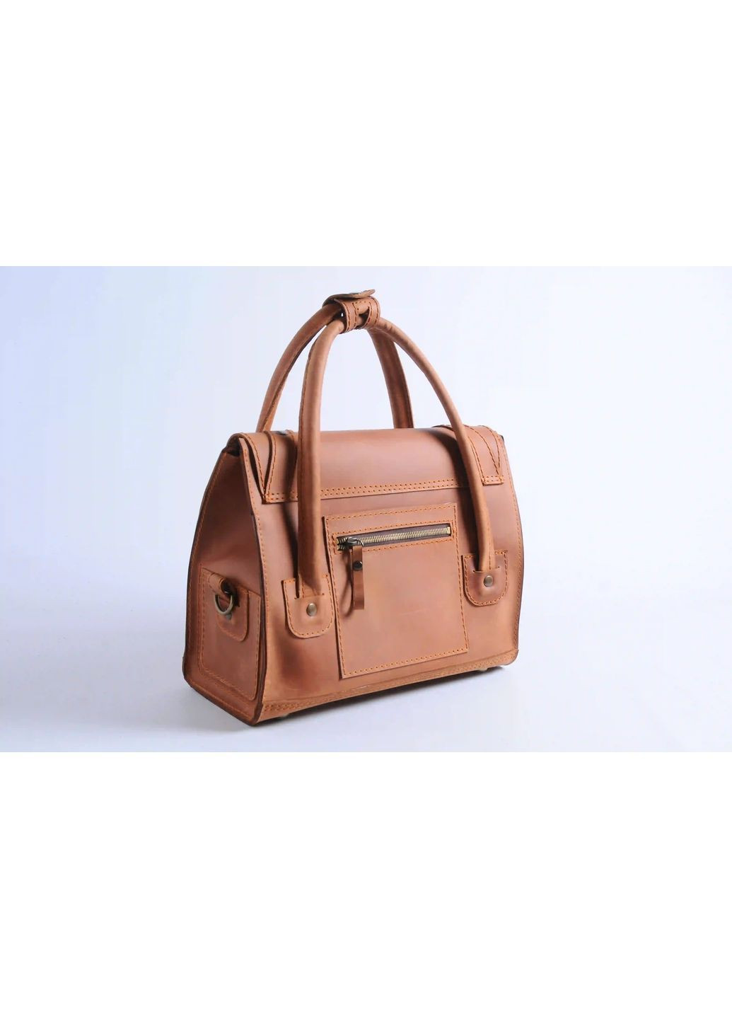 Сумка-саквояж ручної роботи з високоякісної натуральної шкіри "крейзі хорс" Helen Саквояж (370785193)