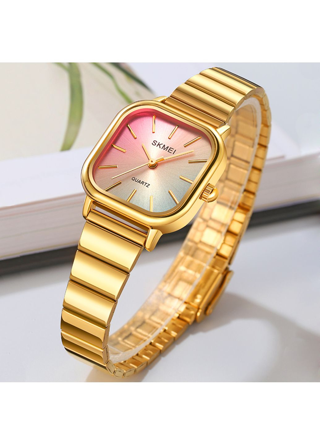 Годинники кварцові золотисті жіночі з браслетом з нержавіючої сталі стильні стрілочні ProDobro (367267775)