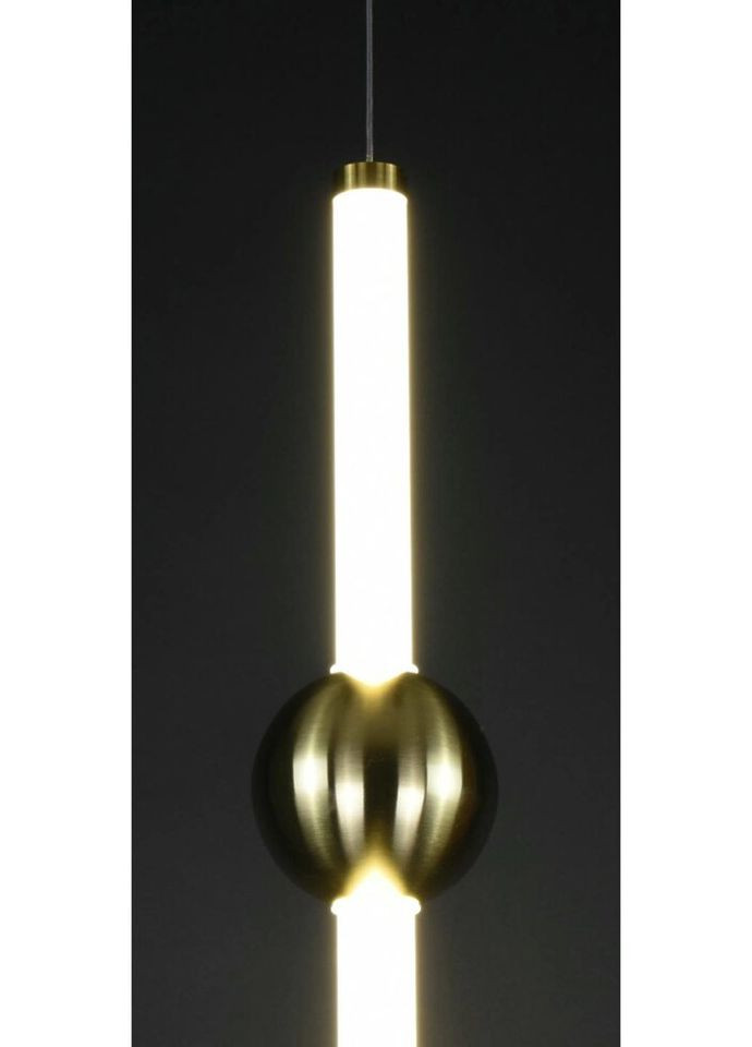 Люстра світлодіодна підвісна LED світильник для квартири на стелю ледве 27159 Латунь 100-220х10х10 см. Sunnysky (324396363)