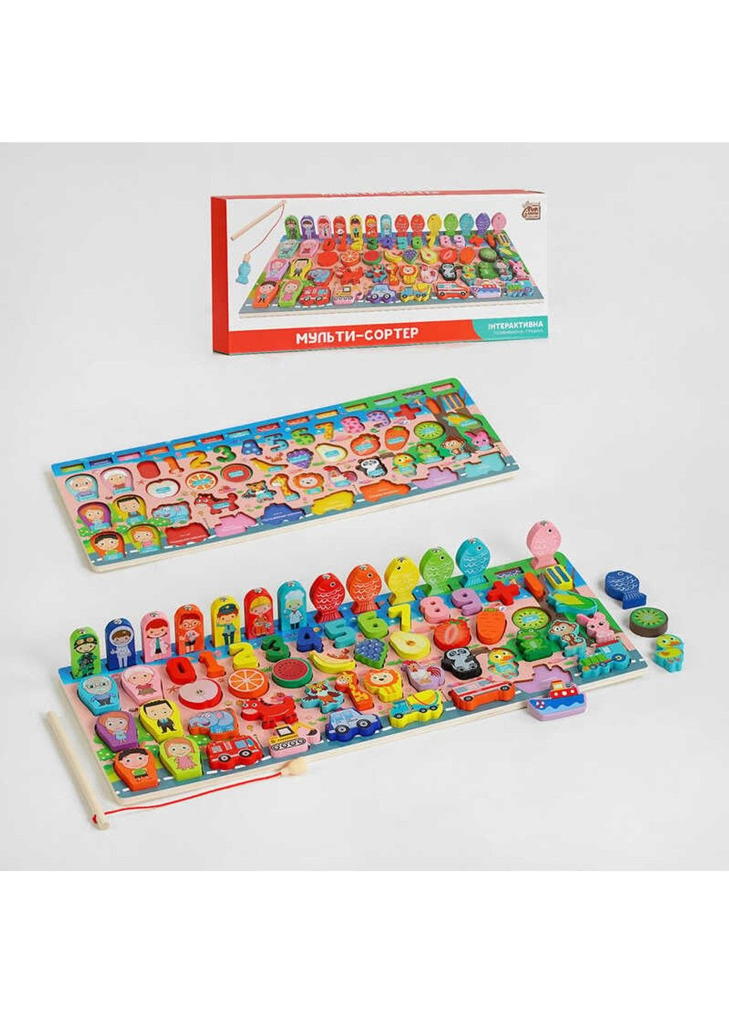 Мульти сортер 42245 (36) " Wood", магнітна рибальство, у коробці 4FUN Game Club (315765048)