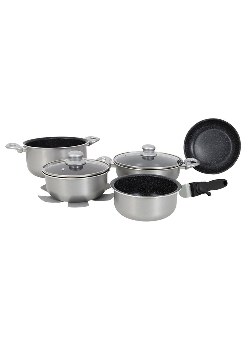 Набір посуду Cookware Set induction 8 предметів Silver (6977227) Gimex (315937393)