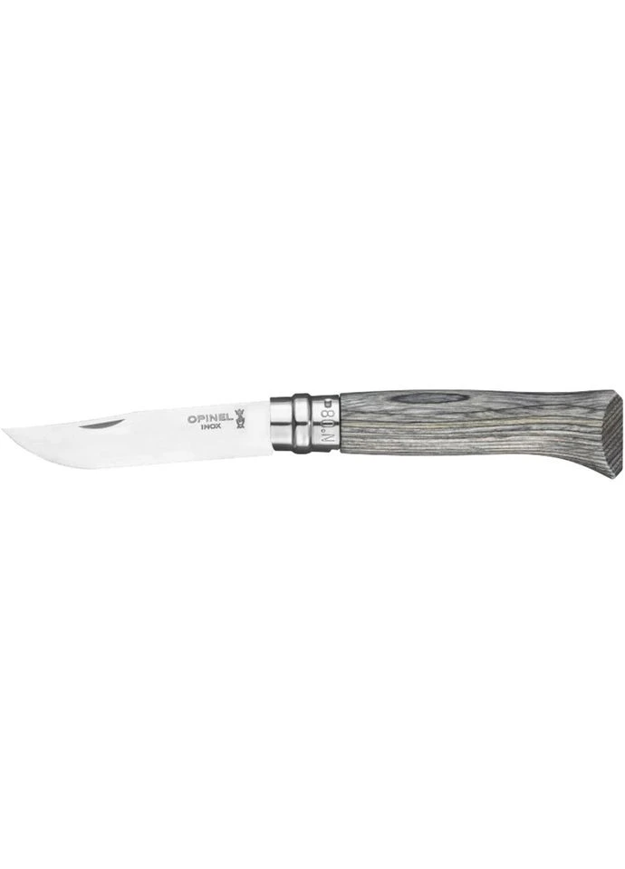 Ніж №8 VRI Laminated, сірий, туристичний, мисливський, з системою замикання Virobloc® Opinel (395592171)