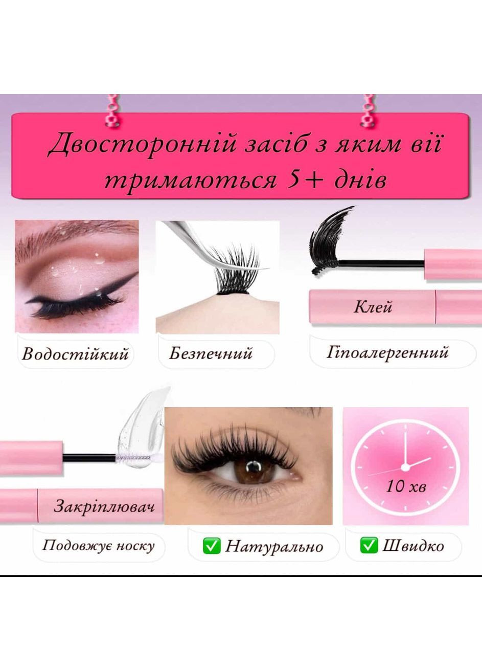 Набор ресниц для самостоятельного наращивания дома эффект аниме No Brand (369726964)