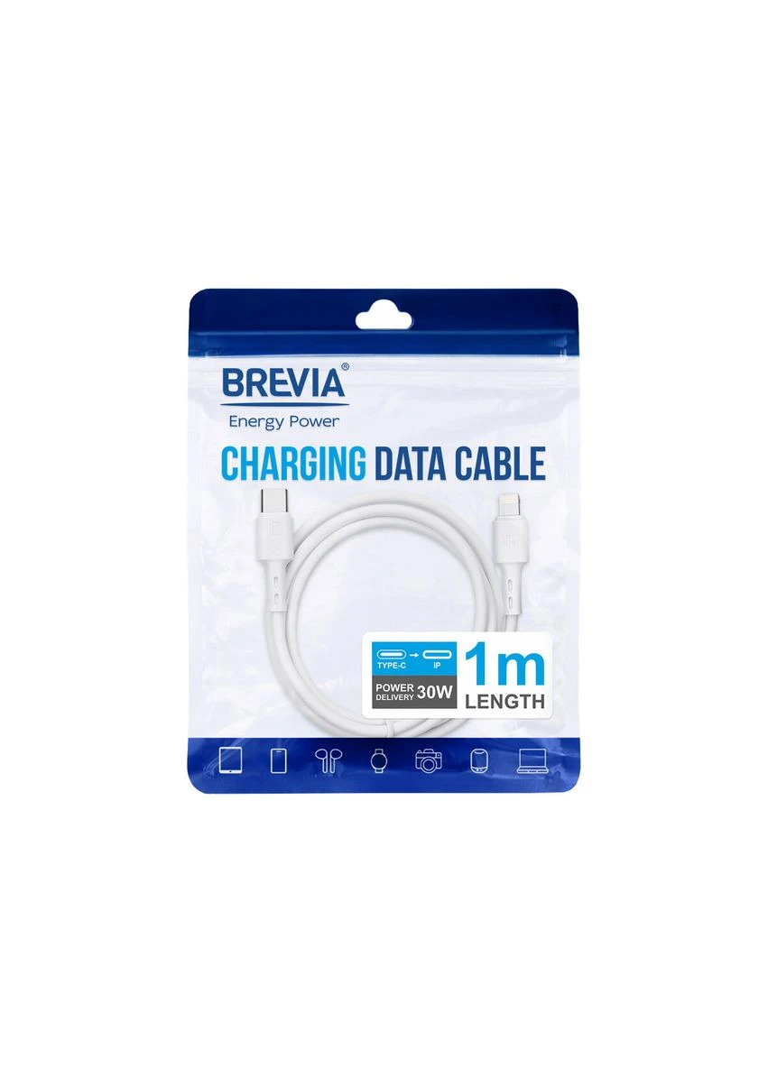 Кабель Type-C to Lightning 30W 1м, ZIP Brevia (397341709)