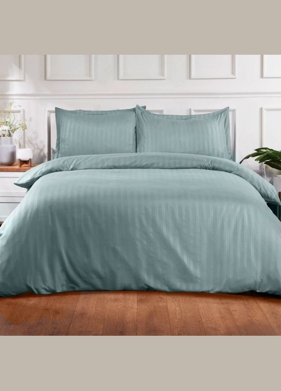 Постільна білизна ROYAL BLUE Elite Сатин страйп Сімейна MERISET (278256167)