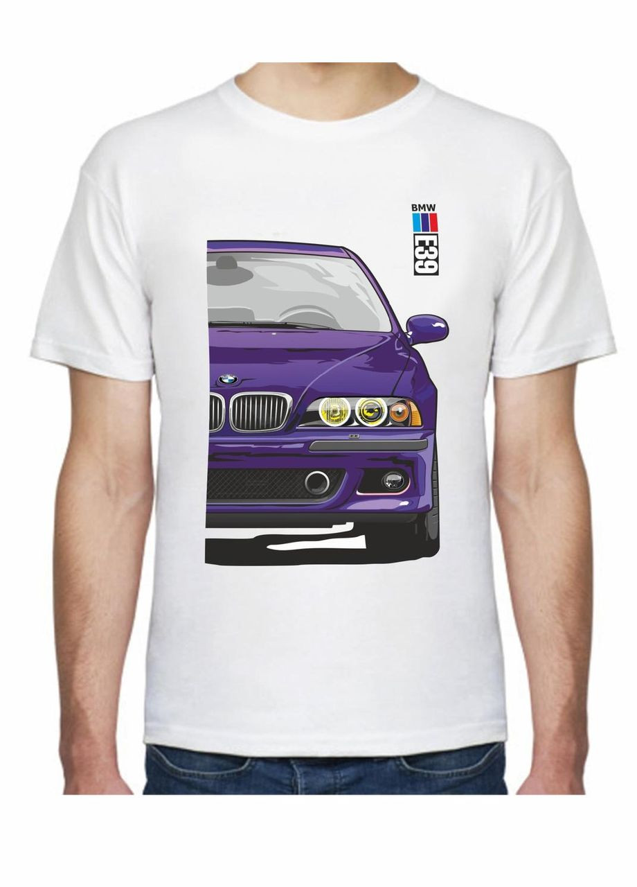 Біла футболка чоловіча з принтом bmw e39 motorsport ver2 fr 717439 біла Avtolife