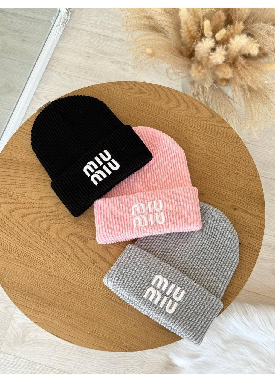 Шапка жіноча із невисокой лопаткой універсального розміру. Тепла та стильна шапка із подвійним відворотом No Brand (362917744)