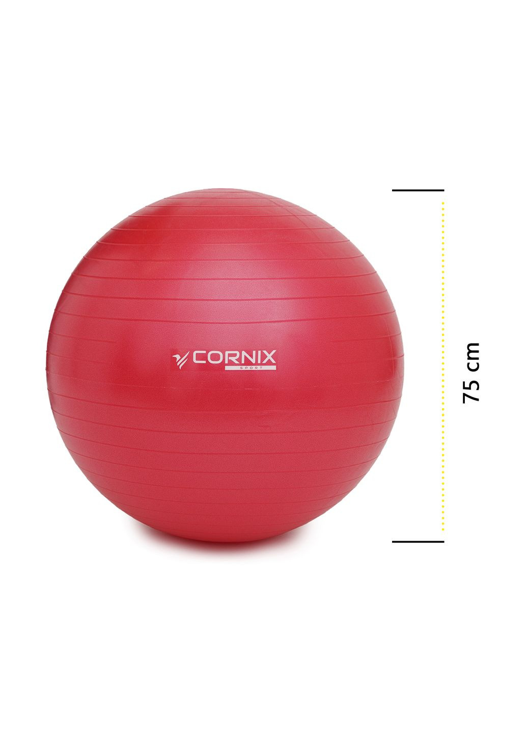 М'яч для фітнесу (фітбол) 75 см Anti-Burst XR-0028 Red Cornix (318867597)