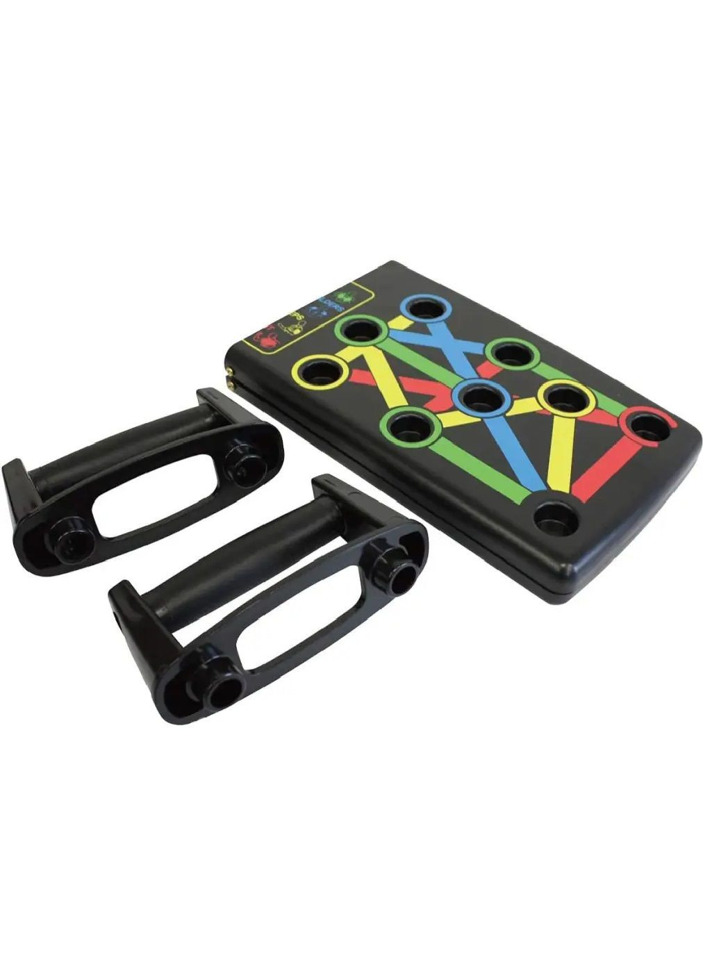 Комплект набор доска для отжиманий складная с упорами от пола 14 в 1 фитнес резинками 5 штук 62х18 см (479218-Prob) Unbranded (316353557)