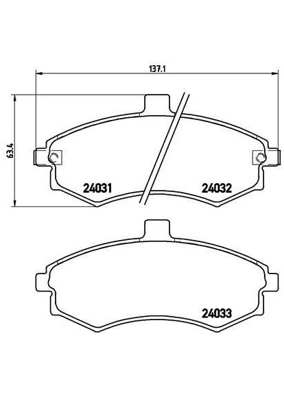 Гальмівні колодки дискові P30 020 Brembo (390289386)