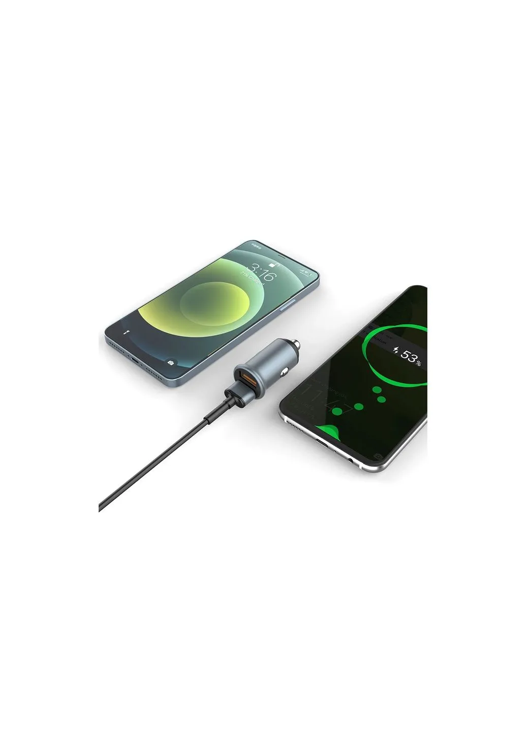 Зарядний пристрій (CW-CHA036Q-GR) Colorway 2USB Quick Charge 3.0 (36W) Gray (268143143)