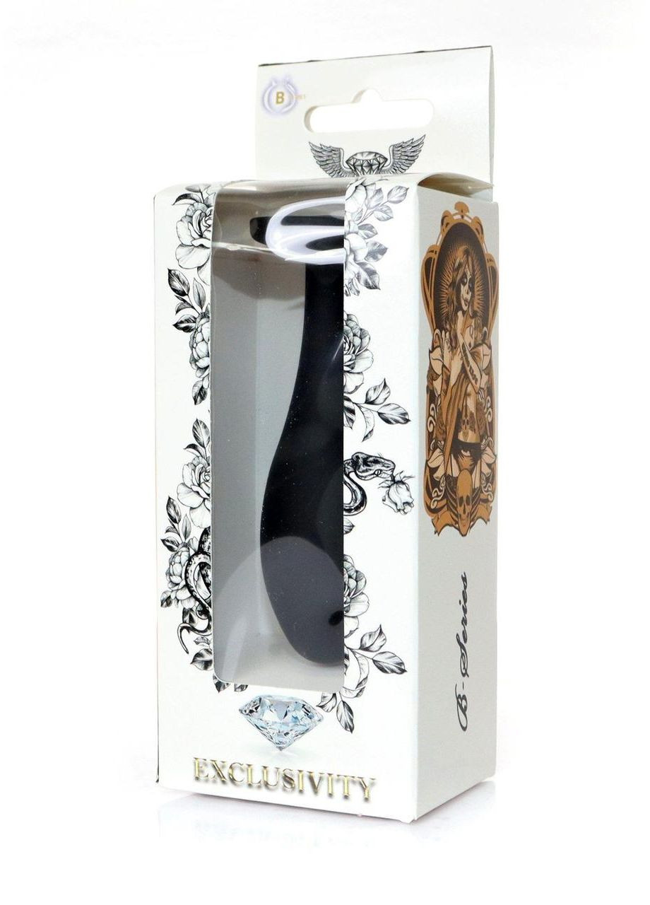 Анальная пробка - Jewellery Silicone Black Plug M Clear Drive No Brand (322400192)